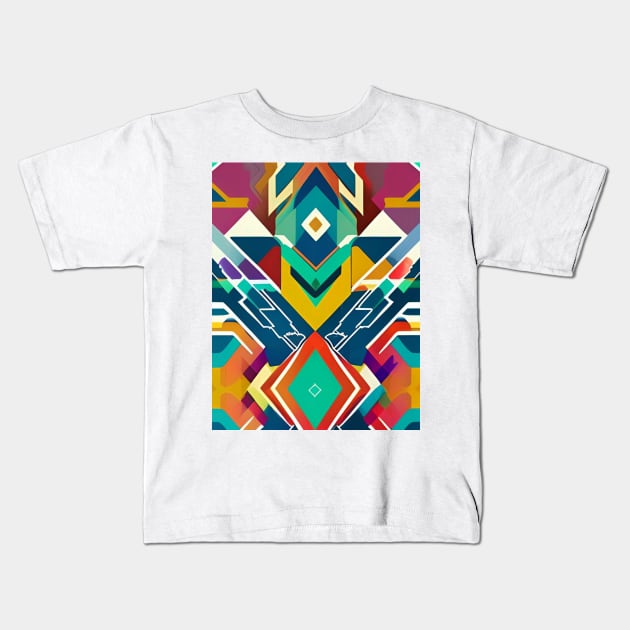 Mix colors with symmetrical design perfect for a gym bag Kids T-Shirt by GrafDot